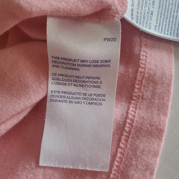 SOLD TOMMY JEANS Graphic Crop Tee Shirt Cotton Pink - Picture 14 of 14